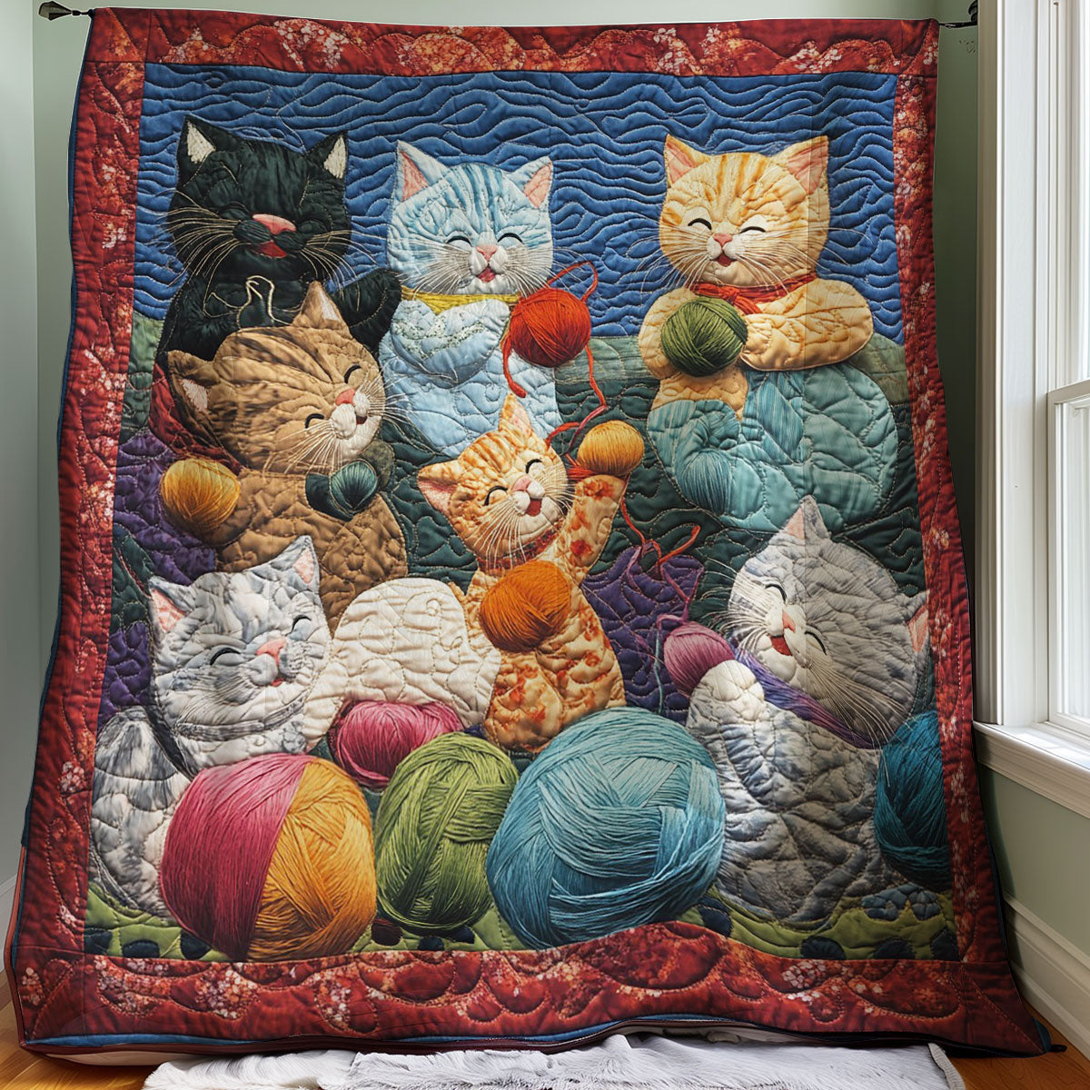 Cats And Yarns WM05080039CL Quilt