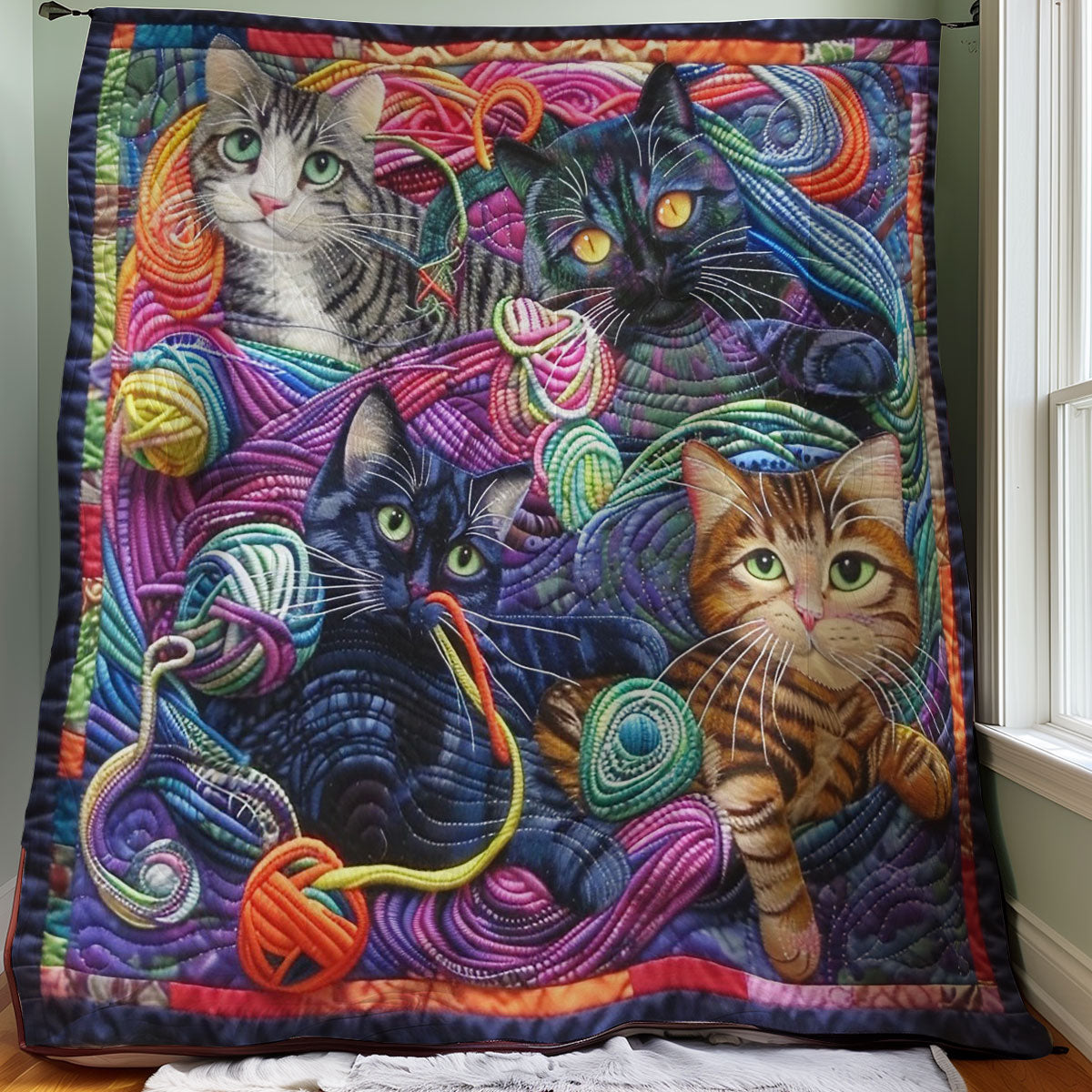 Cats And Yarns WM1308009CL Quilt