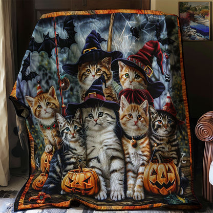 Cats In The Pumpkin Patch WN2608017CL Quilt