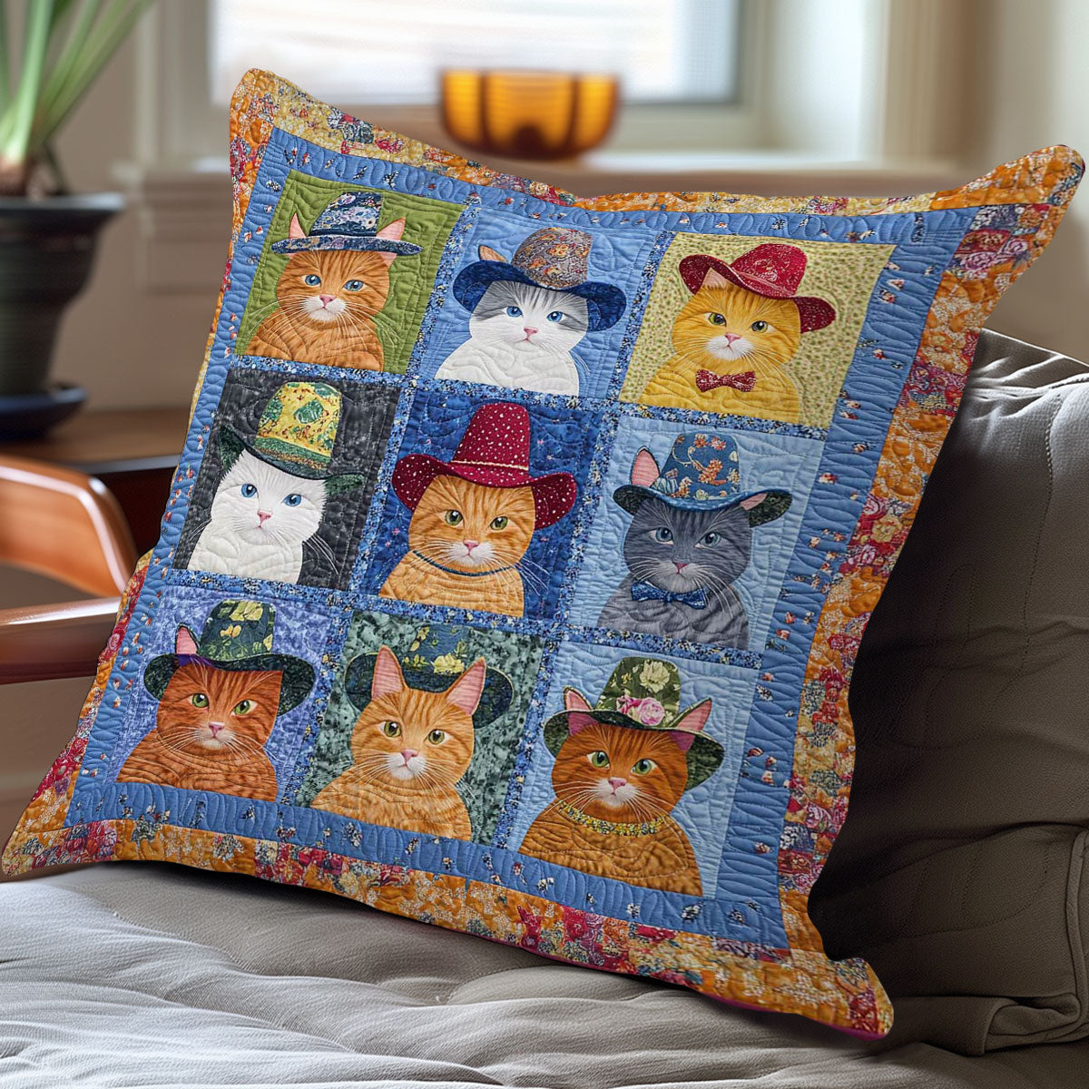 Cats WN0108022CL Quilt Pillow Case