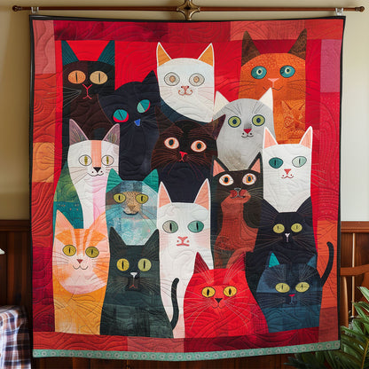 Cats' Curious Gaze WN0909085CL Quilt