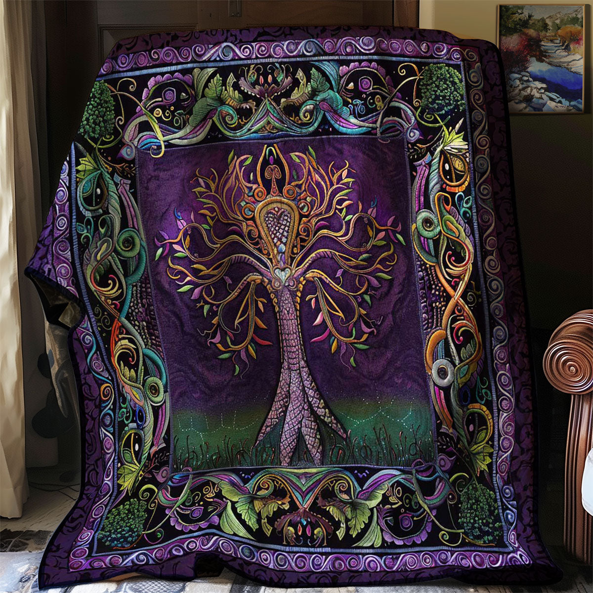Celtic Tree Of The Cosmos WN2408161CL Quilt