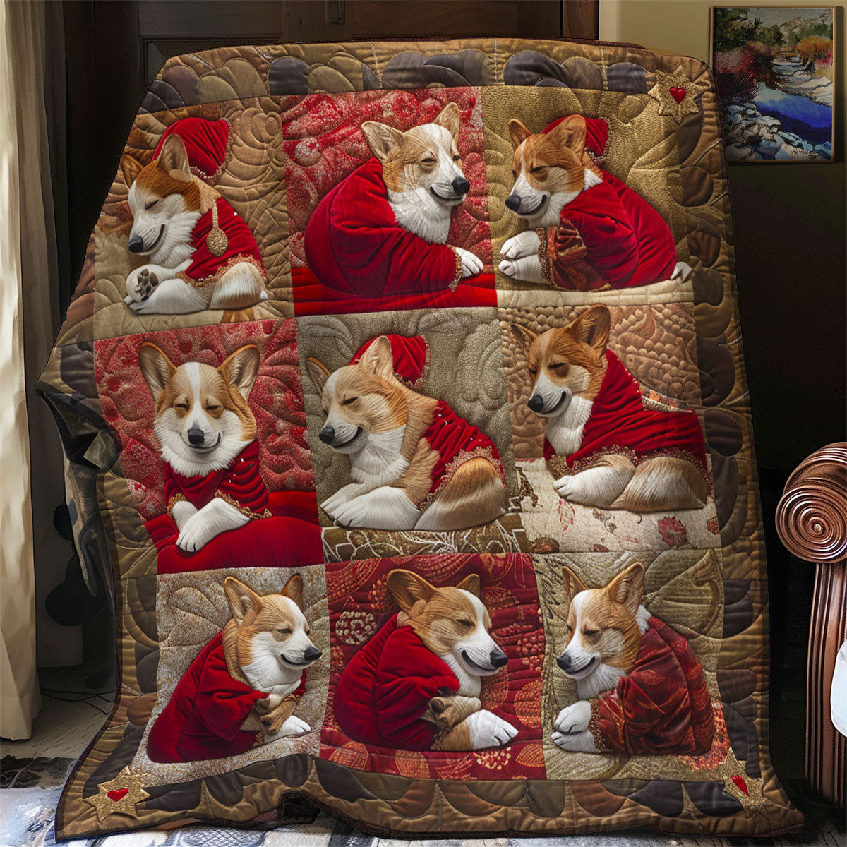 Charming Corgi SR2208034CL Quilt