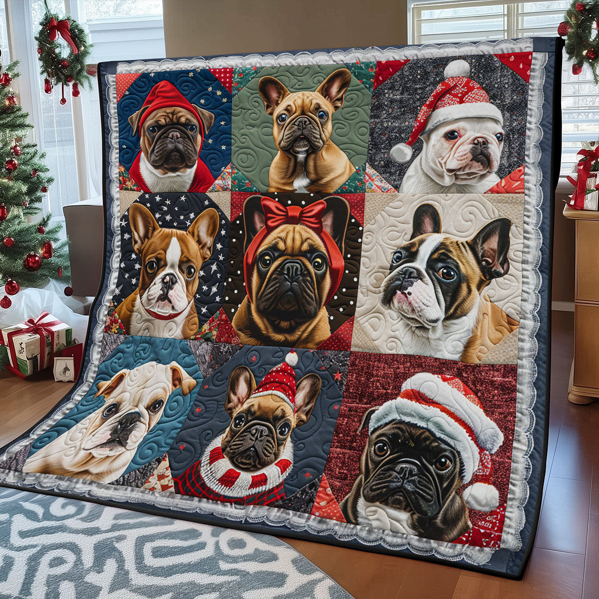 Charming French Bulldog SR2008055CL Quilt