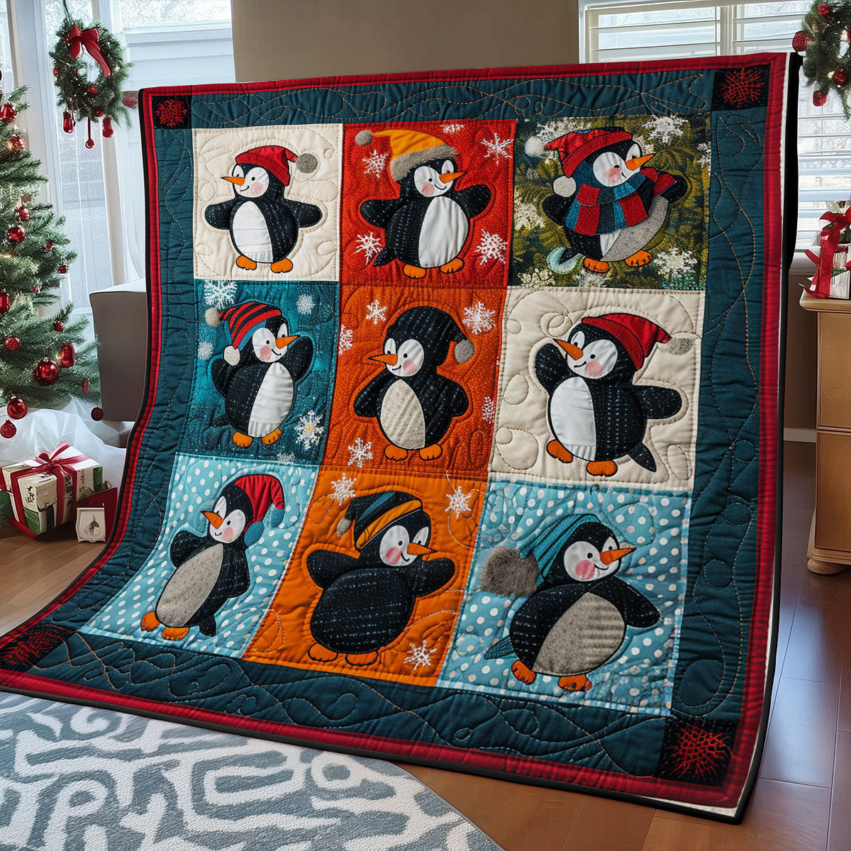 Charming Penguins SR1908032CL Quilt