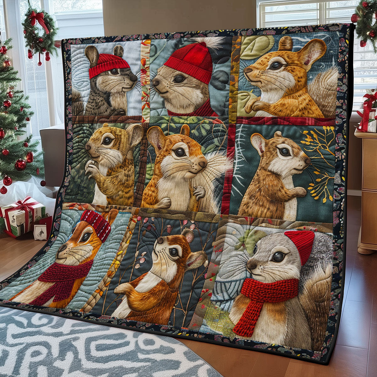 Charming Squirrel SR2108009CL Quilt