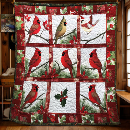 Cheerful Cardinal Christmas WN1008084CL Quilt