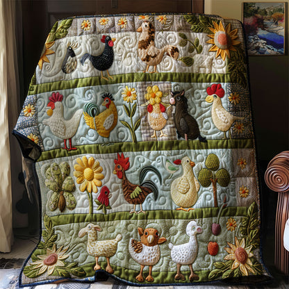 Cheerful Chickens WN2208088CL Quilt