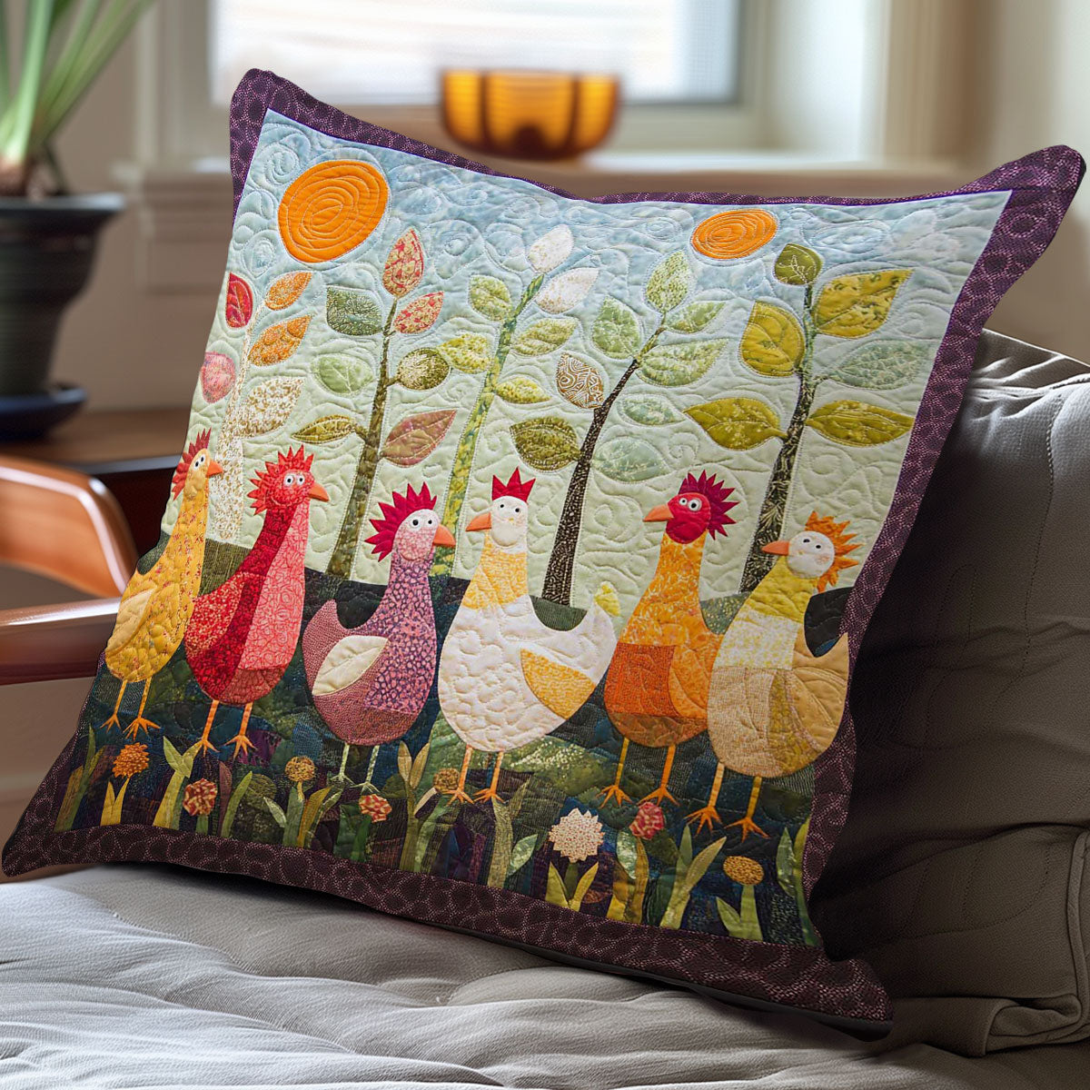 Cheerful Chicks WN2208061CL Quilt Pillow Case