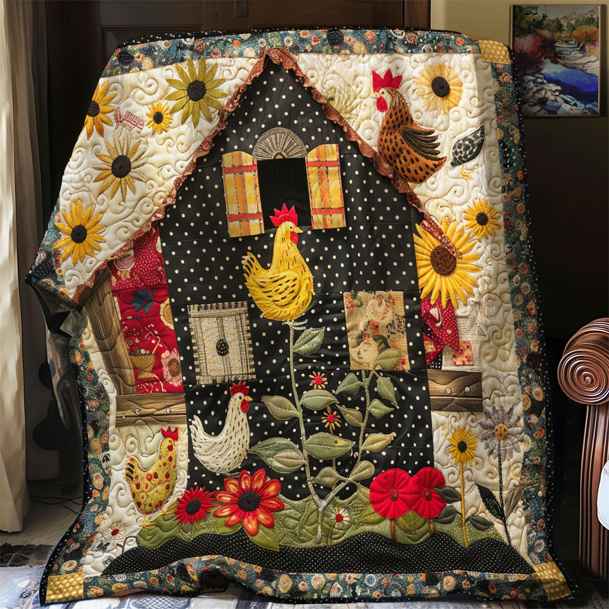 Chicken Farmhouse SR2208010CL Quilt