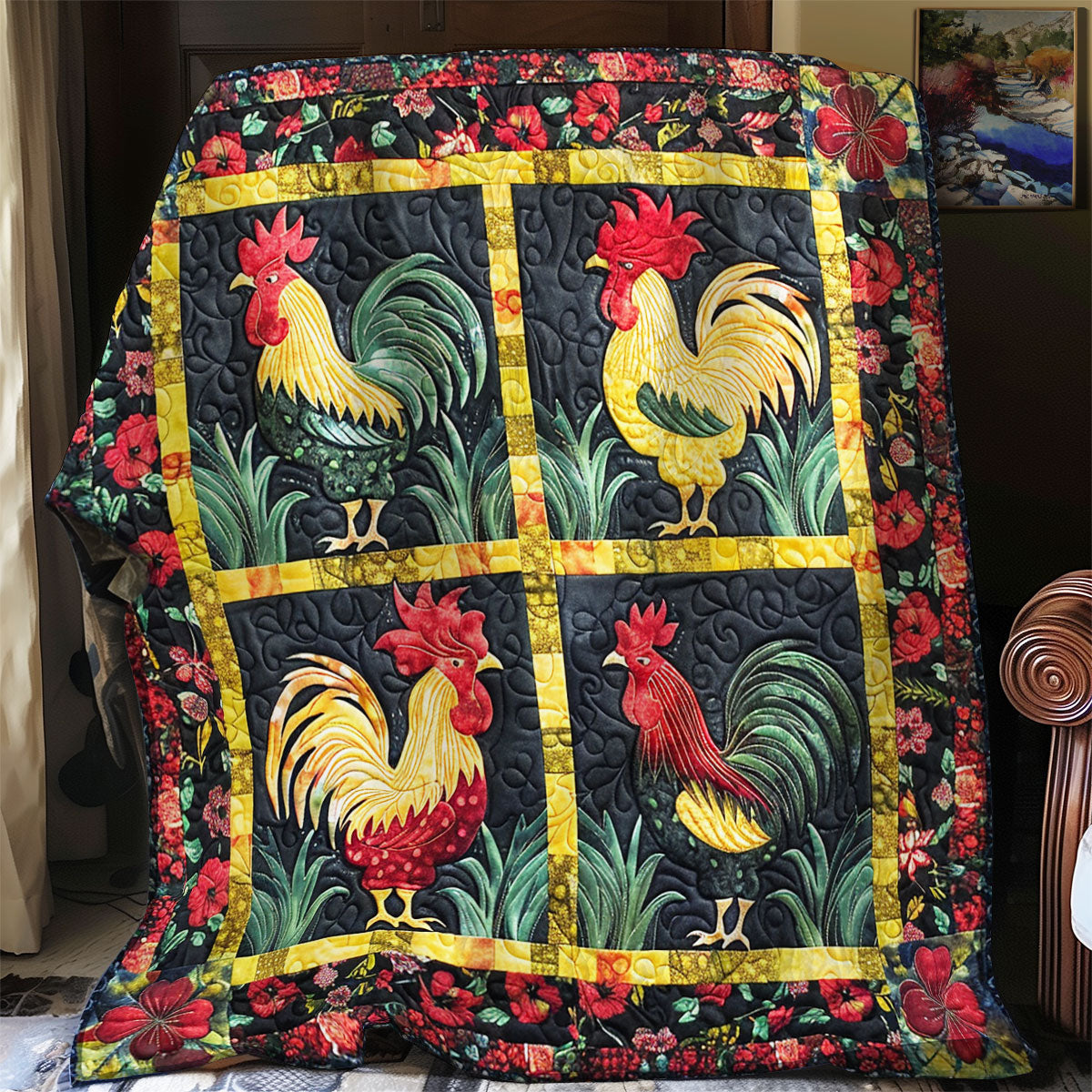 Chicken Flower SR2208015CL Quilt