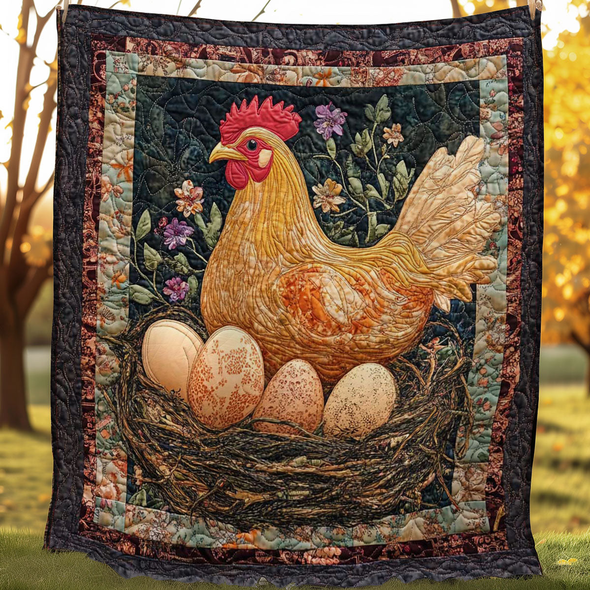 Chicken & Egg Cozy WN0208013CL Quilt