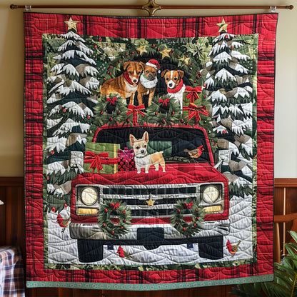 Chihuahua Holiday Truck WN1109036CL Quilt