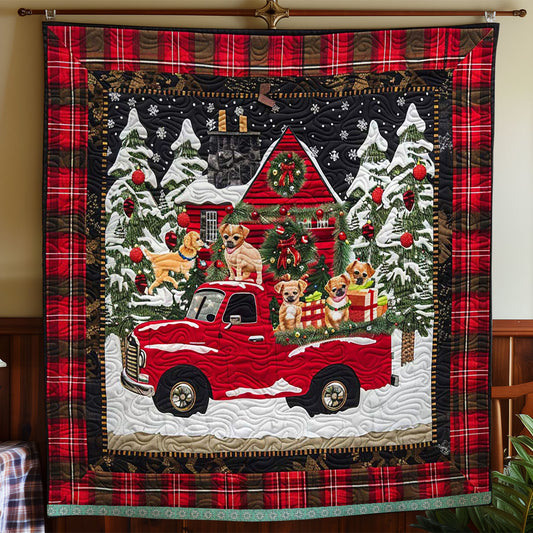 Chihuahua Xmas On Red Truck WN1109034CL Quilt