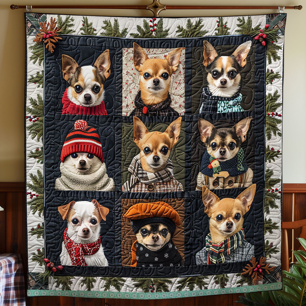Chihuahuas Smile WN0909053CL Quilt
