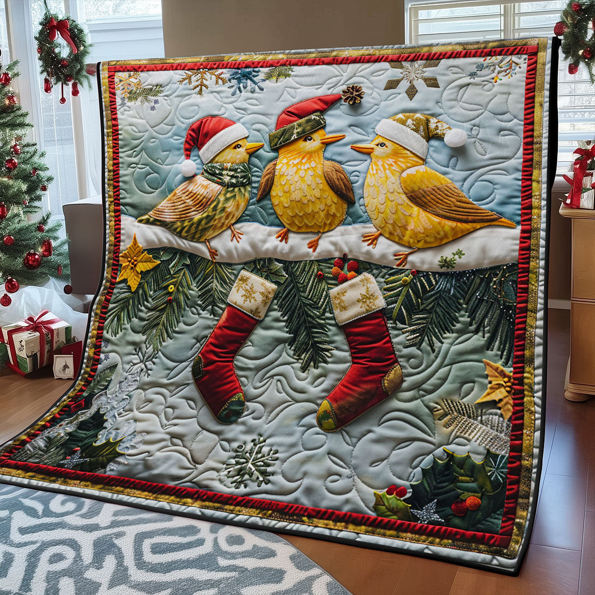 Christmas Bird SR1908023CL Quilt