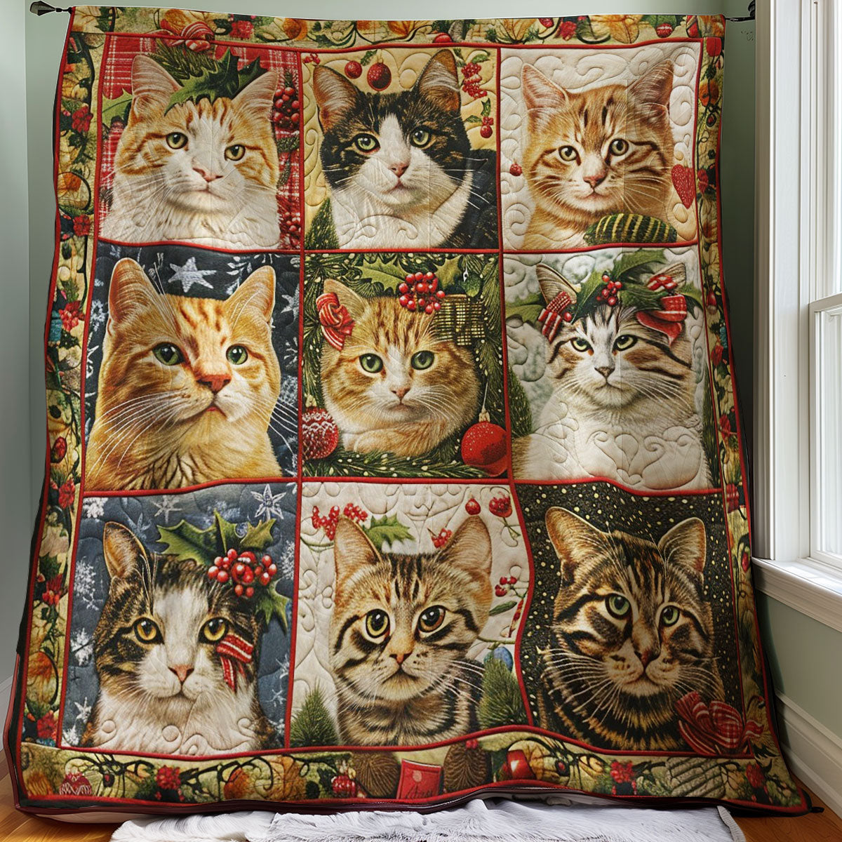 Christmas Cat WM1308027CL Quilt