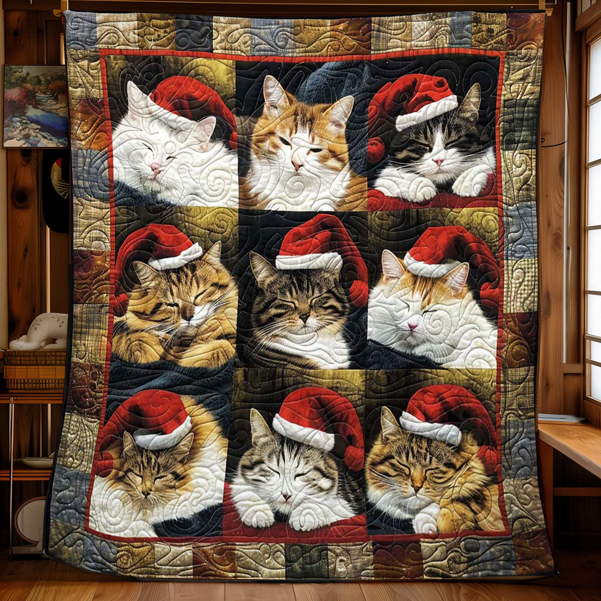 Christmas Cats Slumber WN1508104CL Quilt