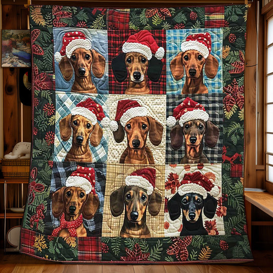 Christmas Dachshund Joy WN1508068CL Quilt