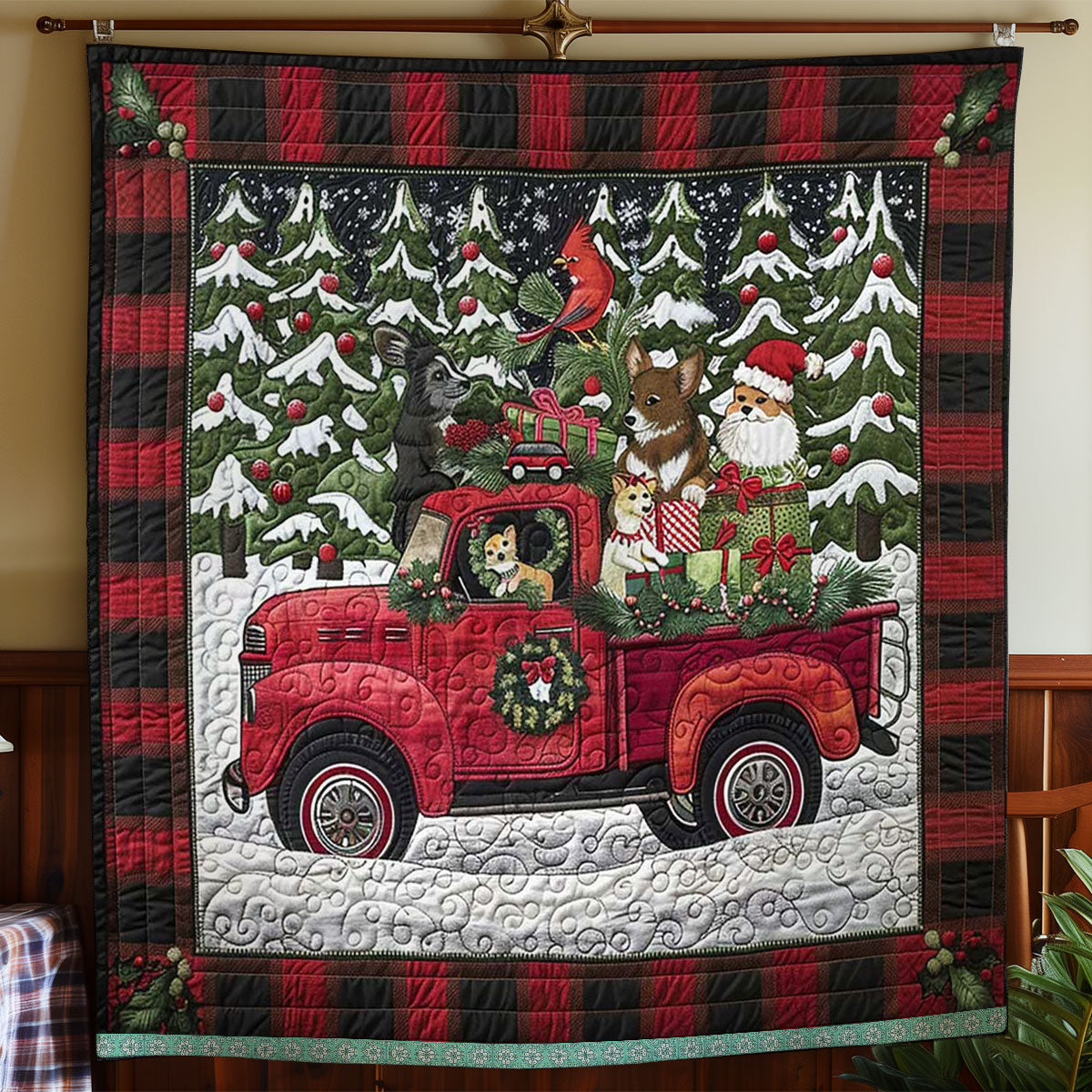 Christmas Gifts By Red Truck WN1109027CL Quilt