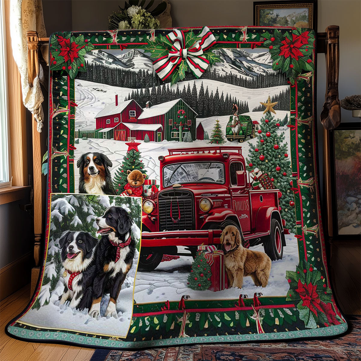 Christmas Pup Love WN3008034CL Quilt