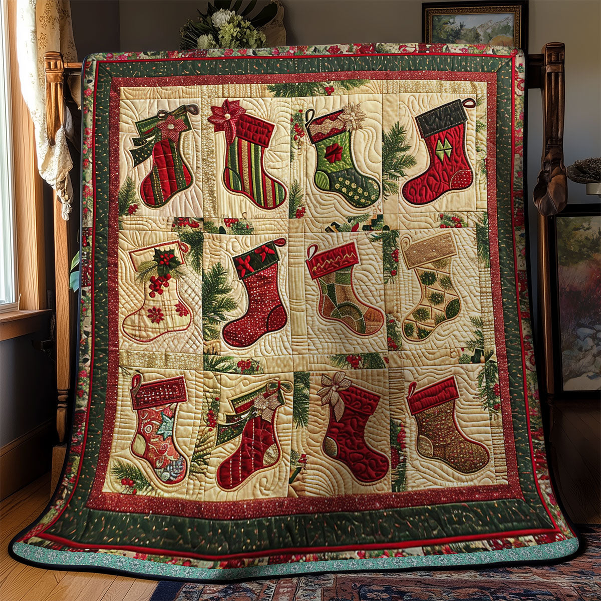 Christmas Stockings WN1709009CL Quilt