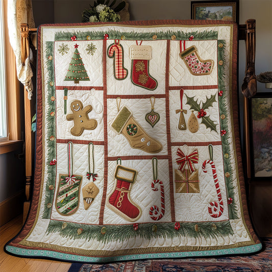 Christmas Treats And Stockings WN1709013CL Quilt