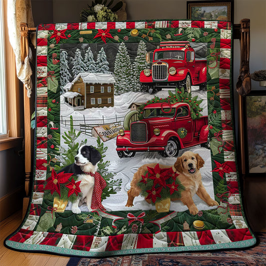 Christmas Truck And Pups WN3008051CL Quilt