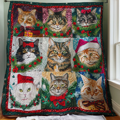 Coddle Christmas Cat WM1608003CL Quilt