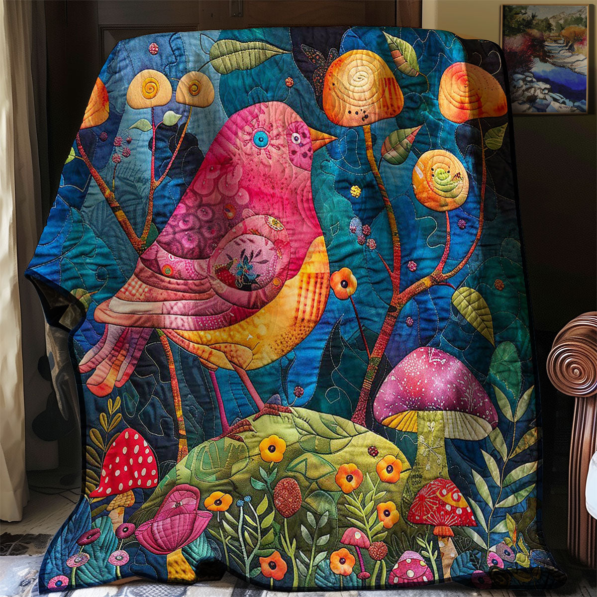 Colorful Bird WM2907001CL Quilt