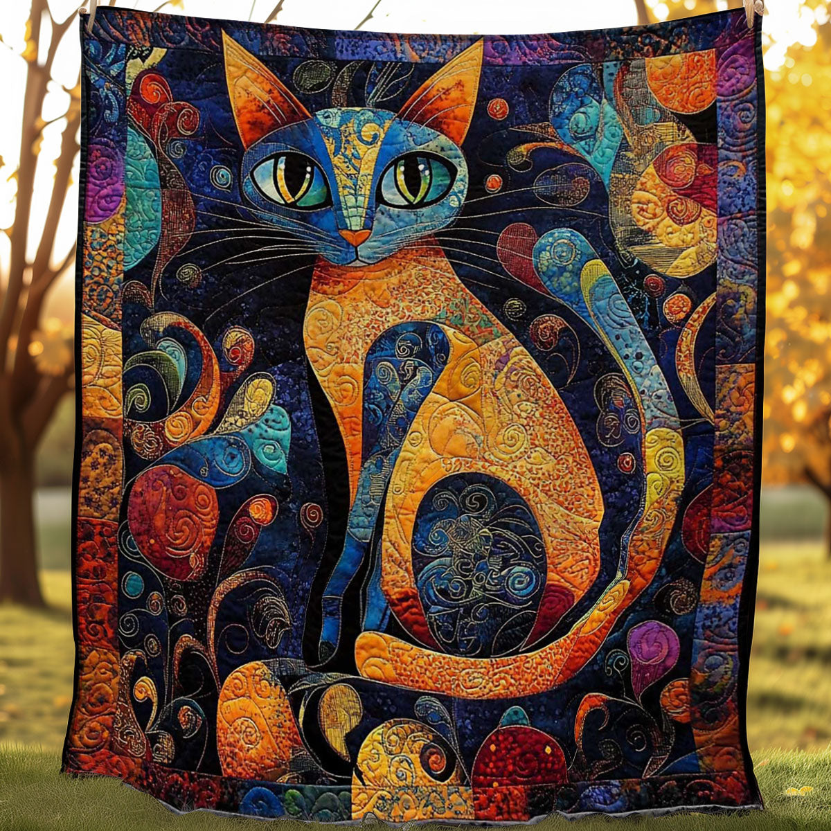 Colorful Cat Dreams WN0708025CL Quilt