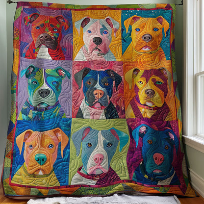 Colorful Dogs Face WM1308008CL Quilt