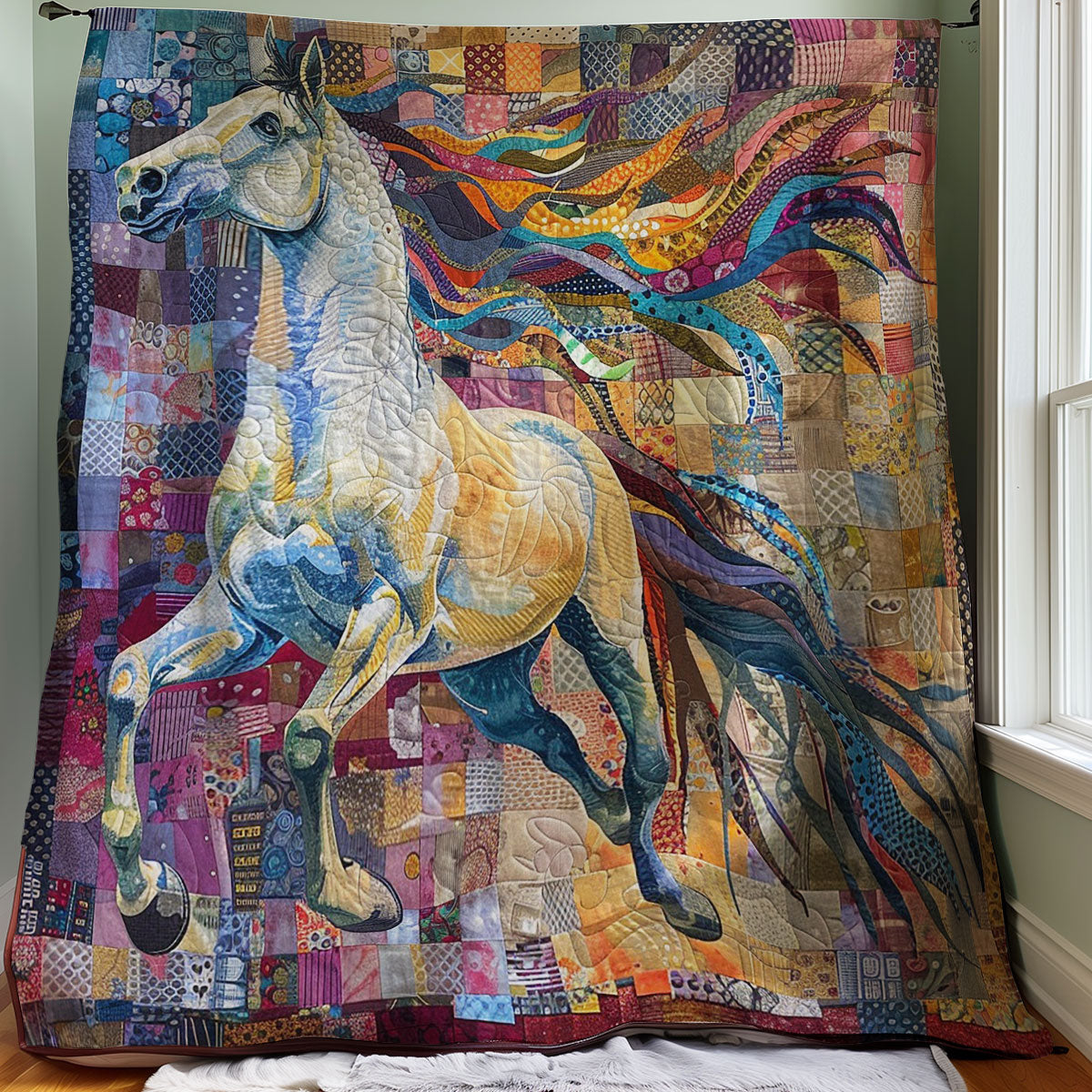 Colorful Horse WM1008018CL Quilt