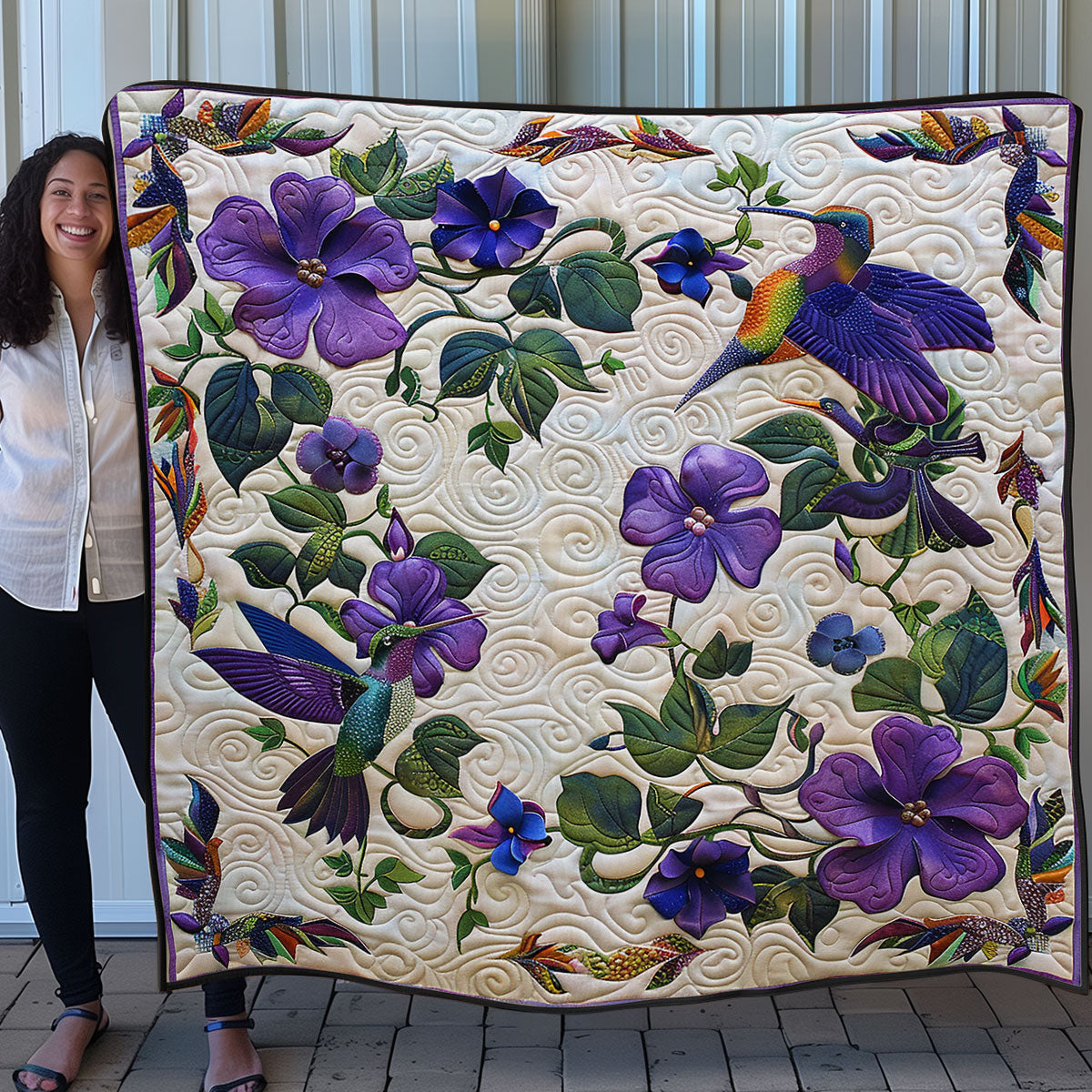 Colorful Hummingbird SR1308046CL Quilt