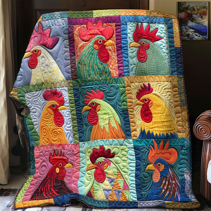 Colorful Rooster Chicken SR1608033CL Quilt