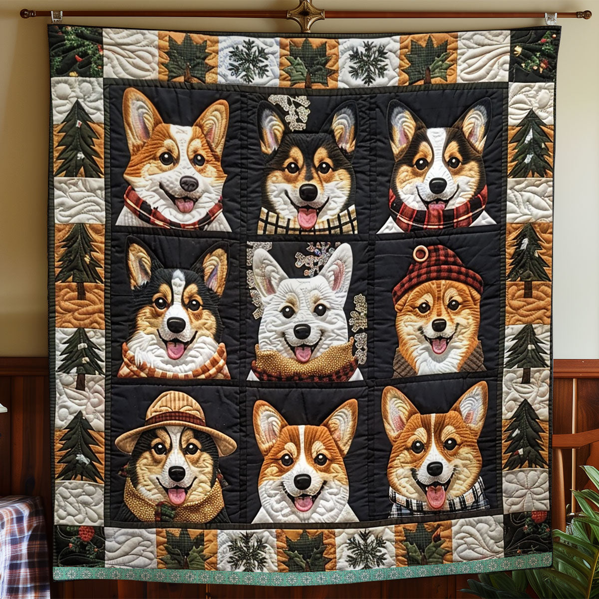 Corgi Smile WN0909033CL Quilt