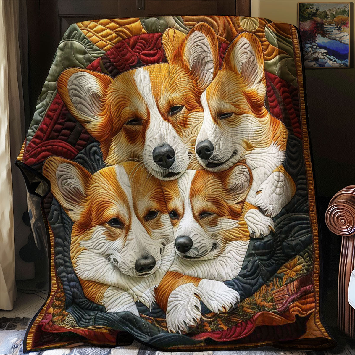 Corgi’s Cozy Corner WN2808063CL Quilt