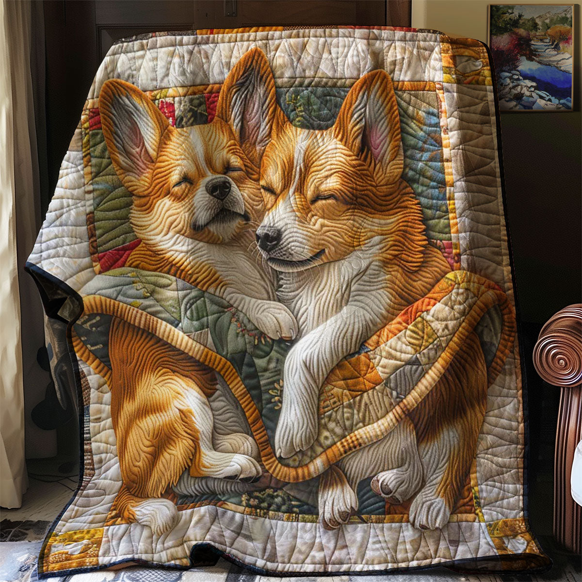 Corgi’s Dreamy Cradle WN2808071CL Quilt