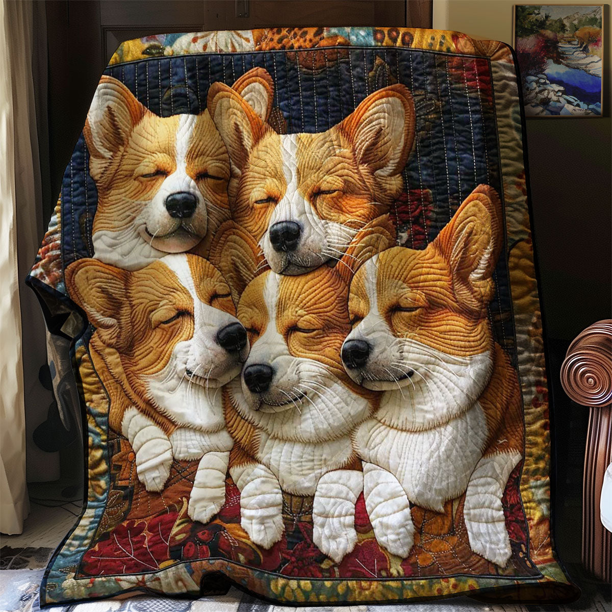 Corgi’s Happy Haven WN2808089CL Quilt