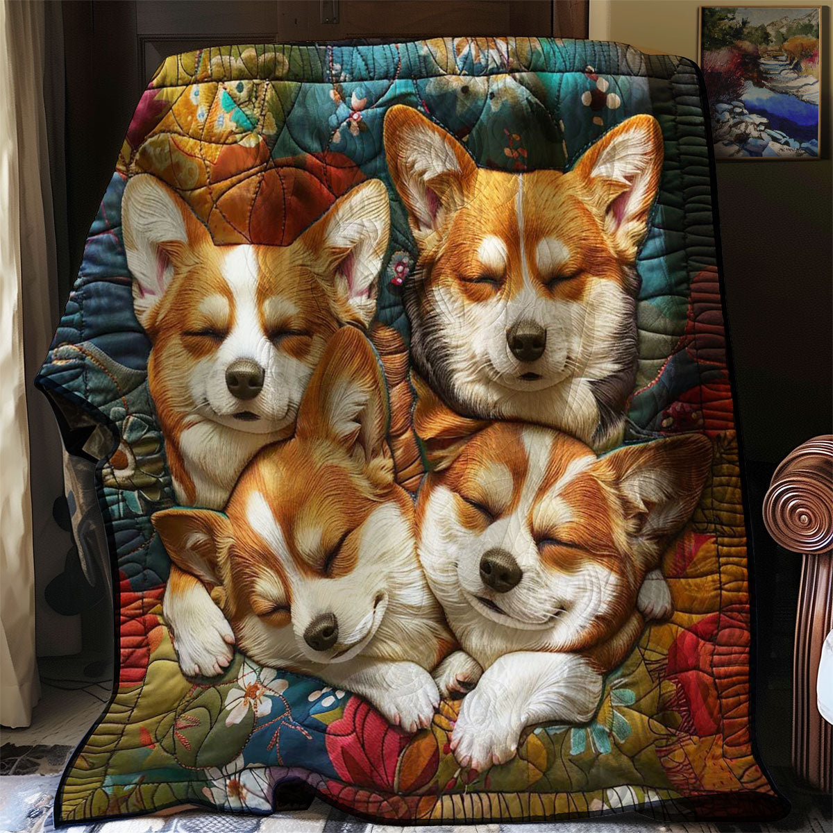 Corgi’s Naptime WN2808069CL Quilt