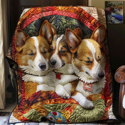 Corgi’s Plush Paradise WN2808070CL Quilt