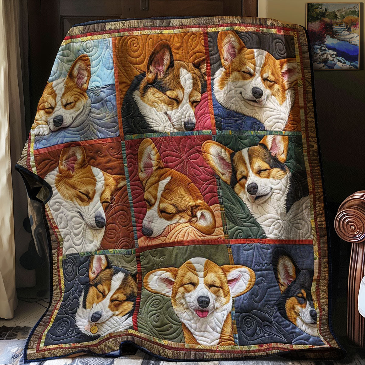 Corgi’s Restful Cradle WN2808102CL Quilt