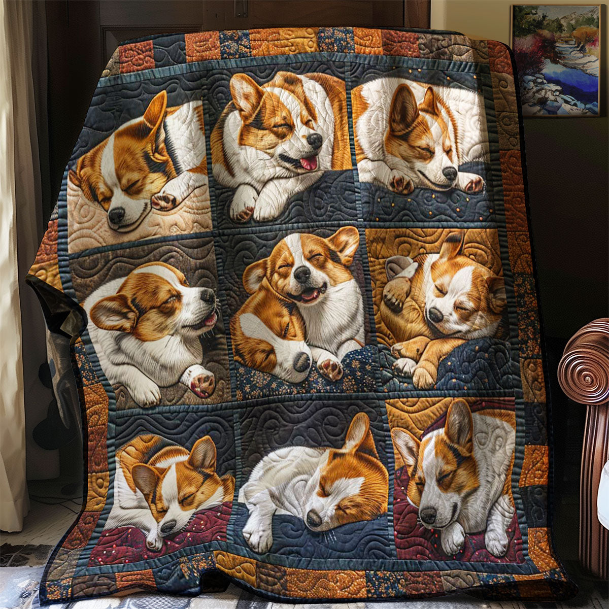 Corgi’s Restful Retreat WN2808108CL Quilt