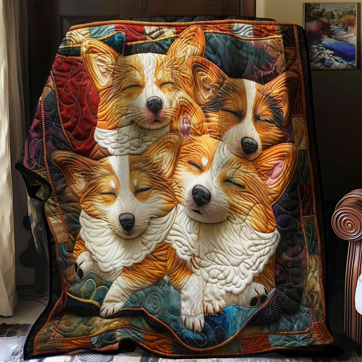 Corgi’s Serene Snuggle WN2809074CL Quilt