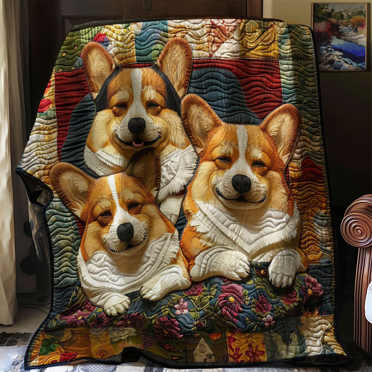 Corgi’s Warm Cuddle WN2808060CL Quilt