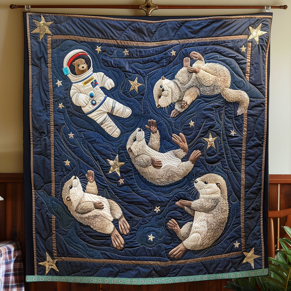 Cosmic Otter Explorers WN0909065CL Quilt