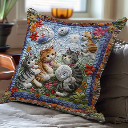 Cozy Cats WN1608155CL Quilt Pillow Case