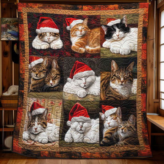 Cozy Christmas Cats WN1508105CL Quilt