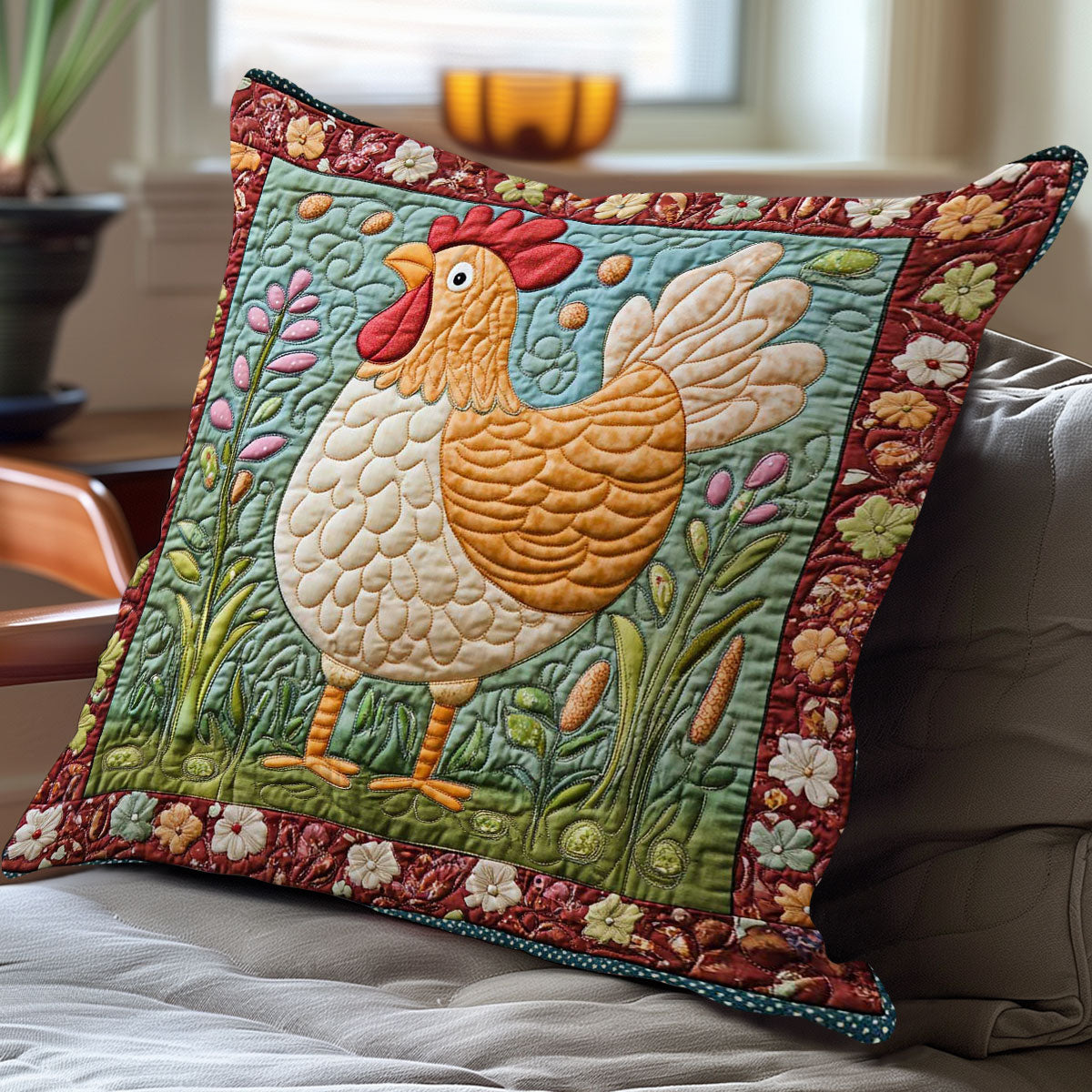 Cozy Cluck WN0208068CL Quilt Pillow Case