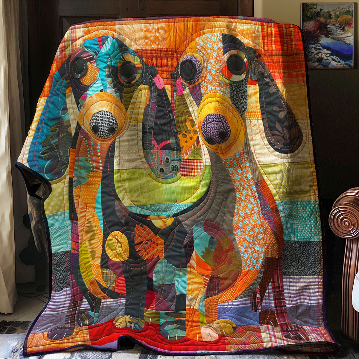 Cozy Dachshund WN2208048CL Quilt